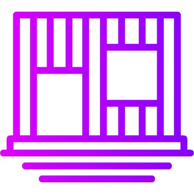 pencere simgesi vektör illüstrasyonu