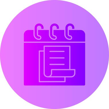 Bir takvim simgesinin vektör illüstrasyonu