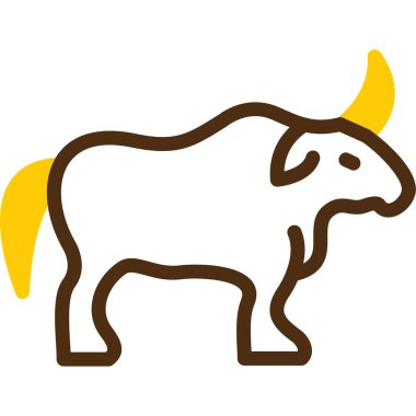 Hayvan çiftliği inek simgesi taslak biçiminde