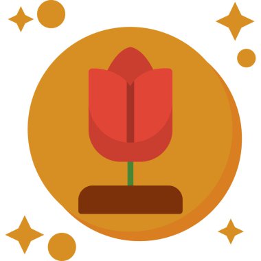 çiçek simgesi, vektör illüstrasyonu