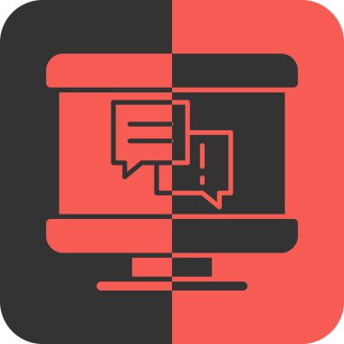 Arkaplanda sohbet simgesi izole edildi