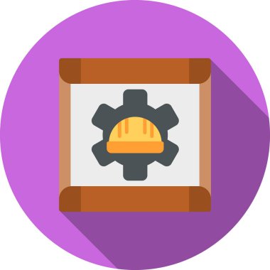 İnşaat miğferi ikonu. vektör illüstrasyonu