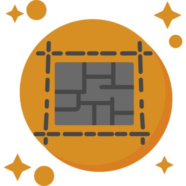 oyun düz simgesi, vektör, illüstrasyon