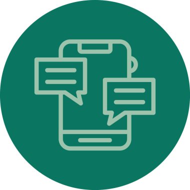 vektör sohbet simgesi, vektör illüstrasyonu