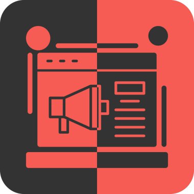 Web reklam renk simgesi. vektör illüstrasyonu