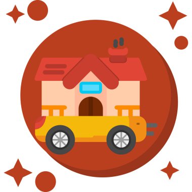 Uzun gölgeli düz bina simgesi, 10 Pound