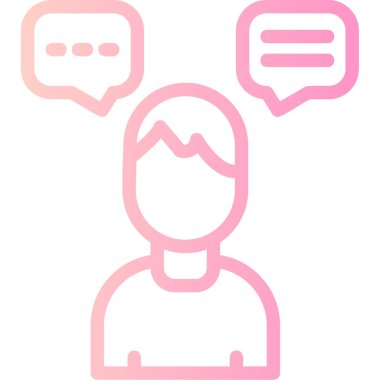 Konuş. Web simgesi basit illüstrasyon