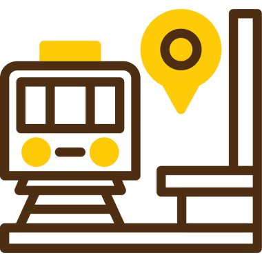 harita simgesi vektör illüstrasyonu