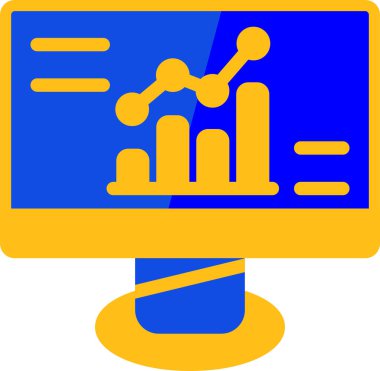 Analizler. Web simgesi basit illüstrasyon