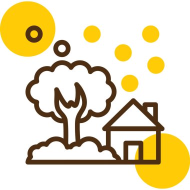 ağaç simgesi vektör illüstrasyonu