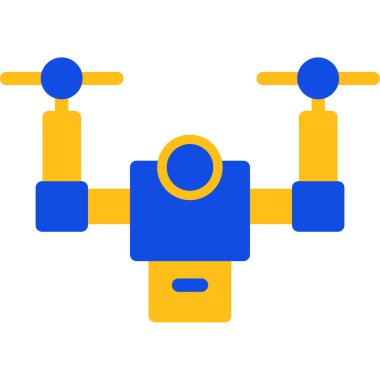 Drone denetim renk ikonu vektör illüstrasyonu