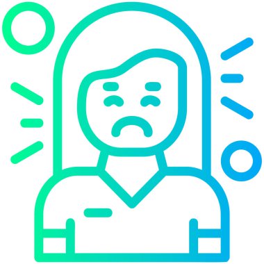 Üzgün surat. Basit resimleme