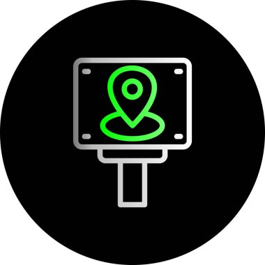 Konum Doldurulmuş Vektör Simgesi Tasarımı