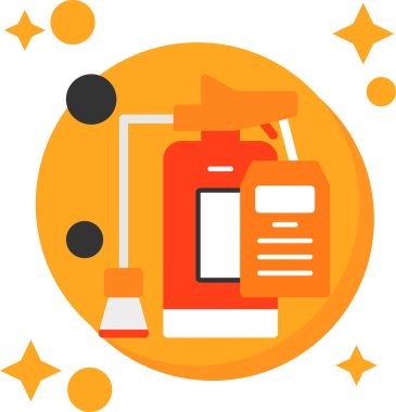 Bir kimyasal laboratuvar simgesinin vektör çizimi