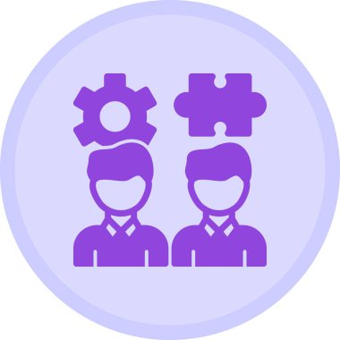 Takım çalışması. Web simgesi basit illüstrasyon