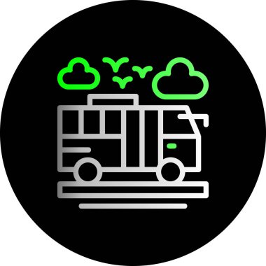 bus simgesi vektör illüstrasyonu