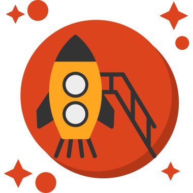 Vektör roket simgesi, roket fırlatma