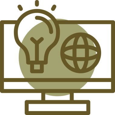 fikir web simgesi, basit vektör illüstrasyonu