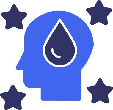 Bir damla suyun vektör illüstrasyonu