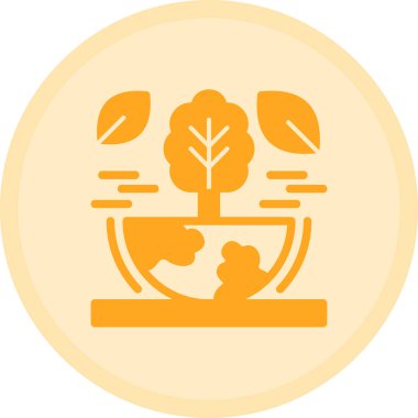 Modern ağaç simgesinin vektör illüstrasyonu