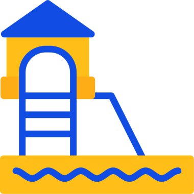 Yüzme havuzu. Basit resimleme