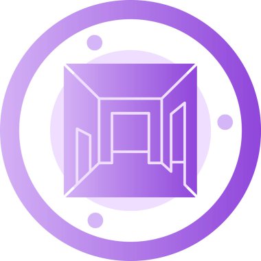 Bir kapı simgesinin vektör illüstrasyonu