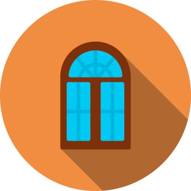 Kapı simgesi. Web tasarımı için kapı vektör simgesinin düz çizimi