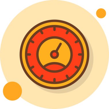 Kronometre düz simgesi, vektör, illüstrasyon