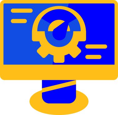 Bilgisayar. Web simgesi vektör illüstrasyonu