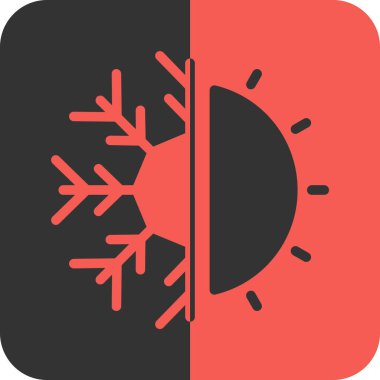 Kar Tanesi düz simgesi, Noel, kış, Noel, vektör, illüstrasyon