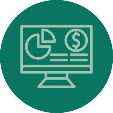 İş ve finans simgesinin vektör illüstrasyonu