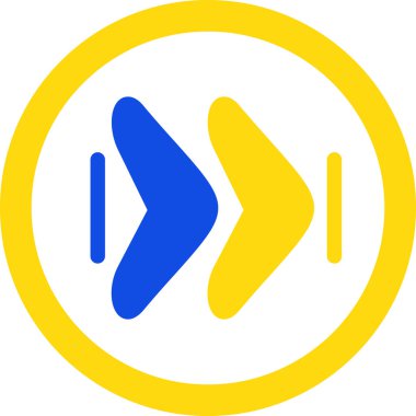 Düz biçimli ok yönü sağ simgesi