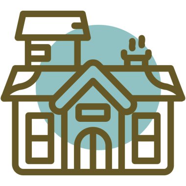 Bir ev simgesinin vektör illüstrasyonu