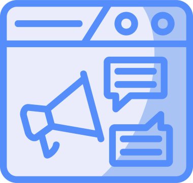 Konuşmacı. Web simgesi basit illüstrasyon