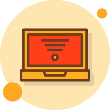 Bilgisayar. Web simgesi basit illüstrasyon