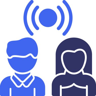 Mikrofonlu bir adamın vektör çizimi