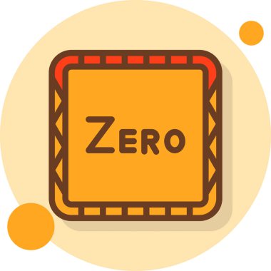 Bir sıfırın vektör illüstrasyonu