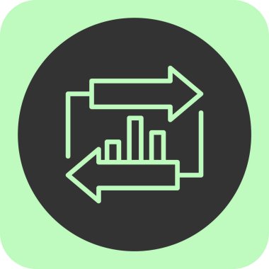 İş ve finans ikonu kavramının vektör illüstrasyonu