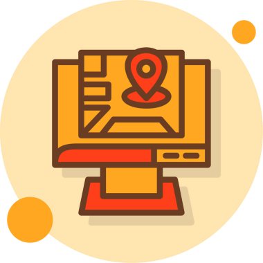 harita konum simgesi, modern tasarım illüstrasyonu