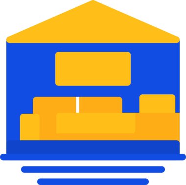 Bina inşaat simgesi düz biçimli