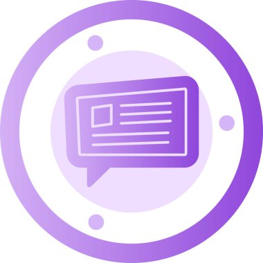 Sohbetin modern simgesinin vektör çizimi