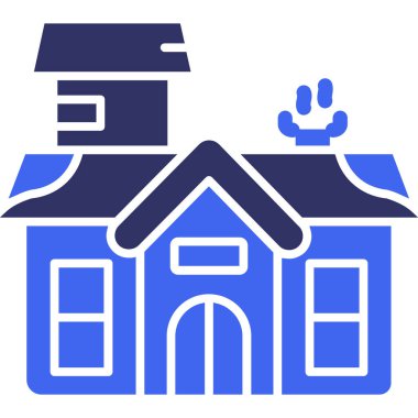 Ev. Web simgesi basit illüstrasyon