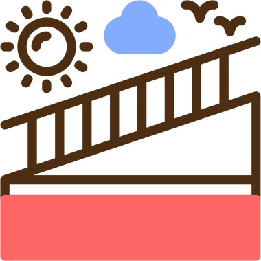 bina simgesi, vektör illüstrasyonu