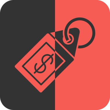 Bozuk para simgesi olan bir çantanın vektör illüstrasyonu