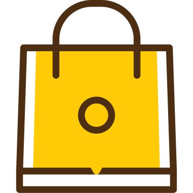 Çanta. Web simgesi basit illüstrasyon