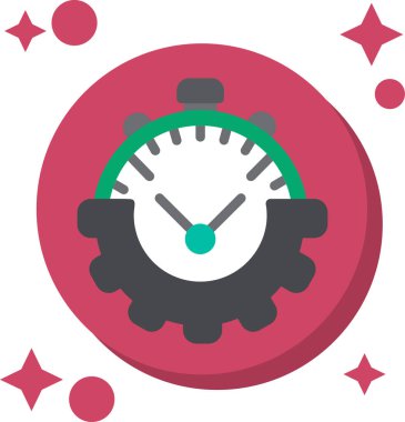 Yeşil arkaplanda izole edilmiş modayı gösteren saat simgesi