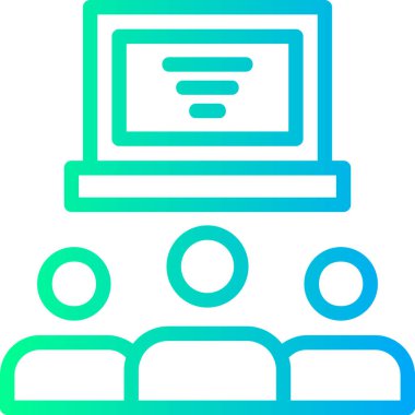 bilgisayar izleme simgesi, vektör illüstrasyonu