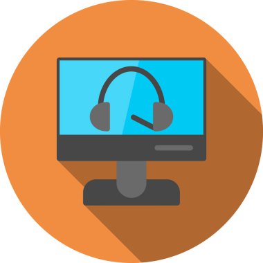 Bilgisayar monitörü. Basit resimleme