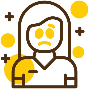 Üzgün surat. Basit tasarım