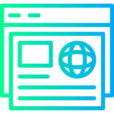 tarayıcı web simgesi, basit vektör illüstrasyonu